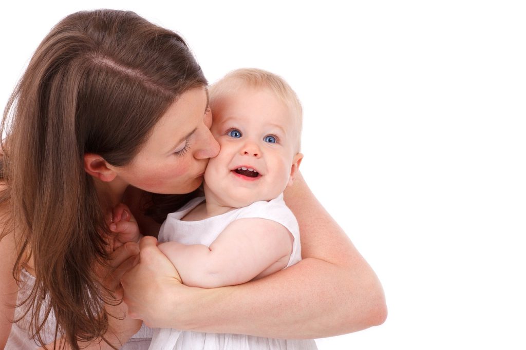 mom with her baby