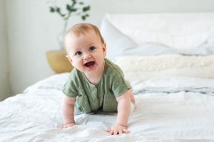 cute baby smiling